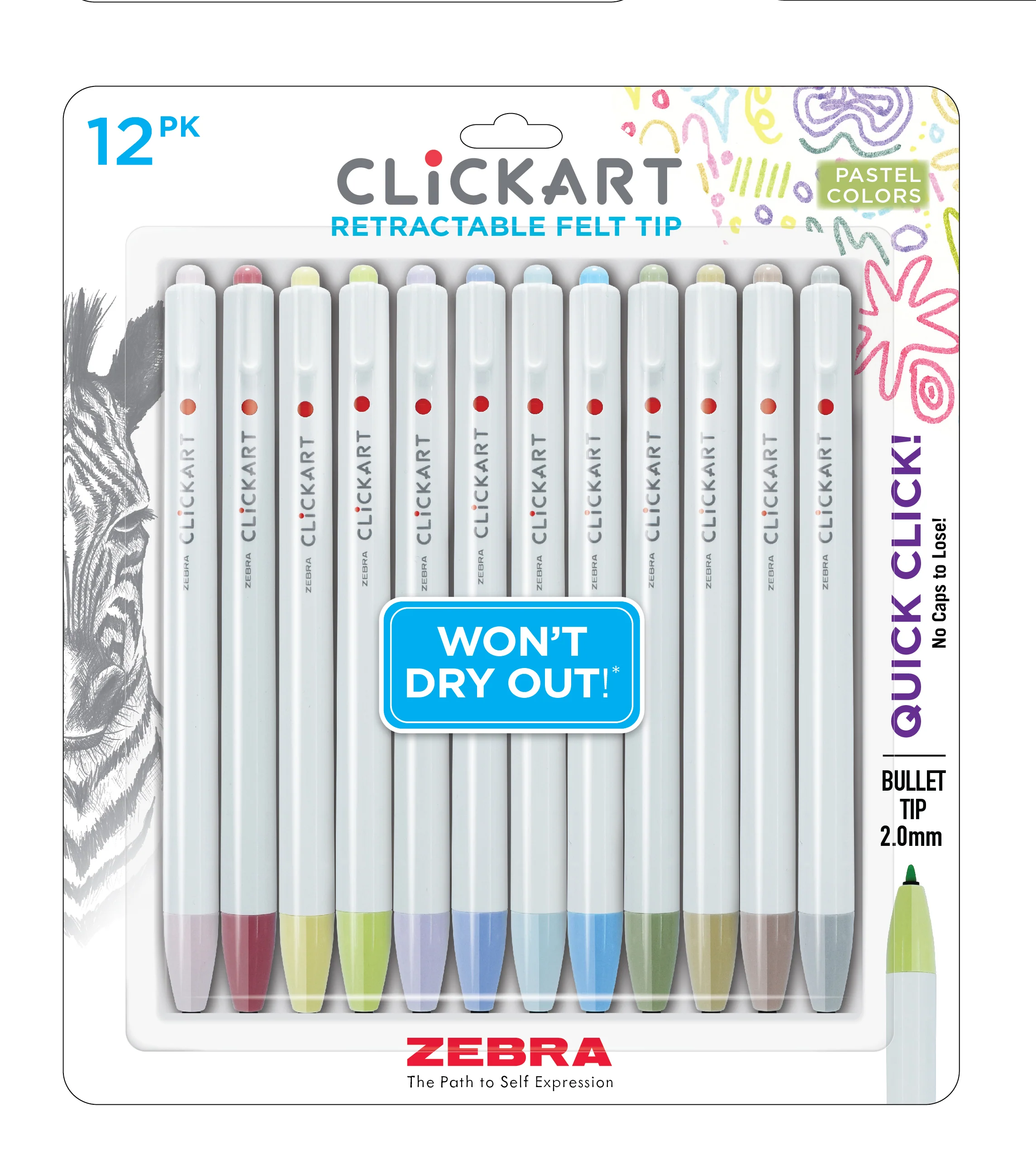 CLiCKART Retractable Felt Tip Marker - Image 3