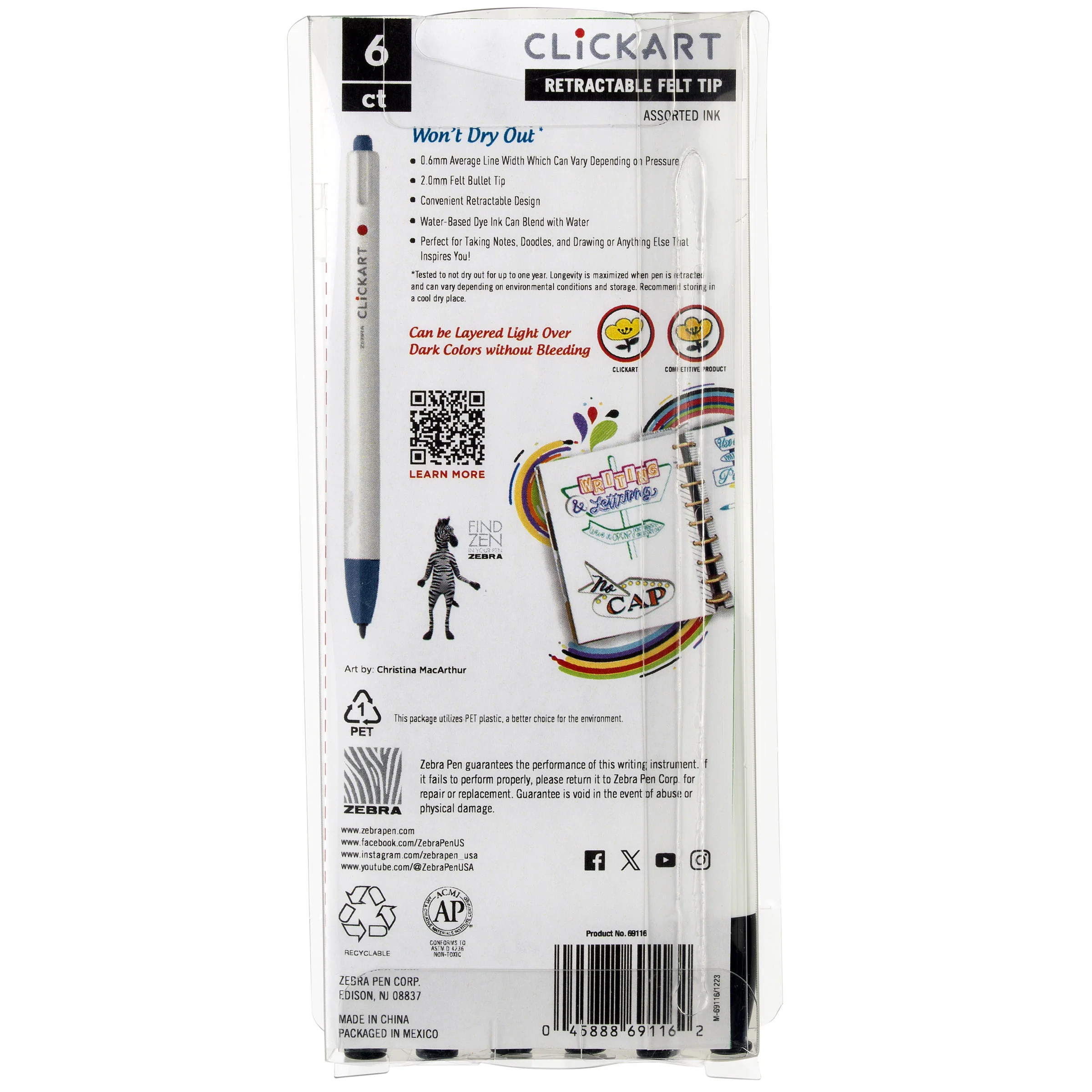 CLiCKART Retractable Felt Tip Marker - Image 59