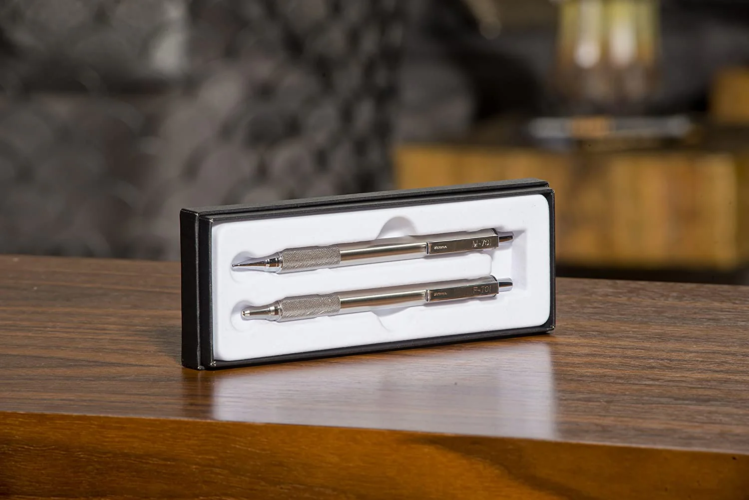 M/F 701 Stainless Steel Mechanical Pencil and Ballpoint Pen Gift Set - Image 2