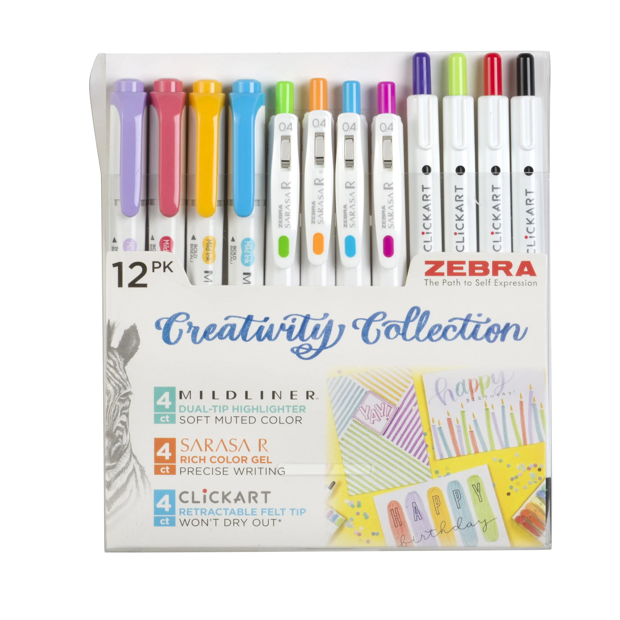 Creativity Collection Asst 12pk – Mildliner HL (4) + Sarasa R (4) + Clickart (4) - Image 11