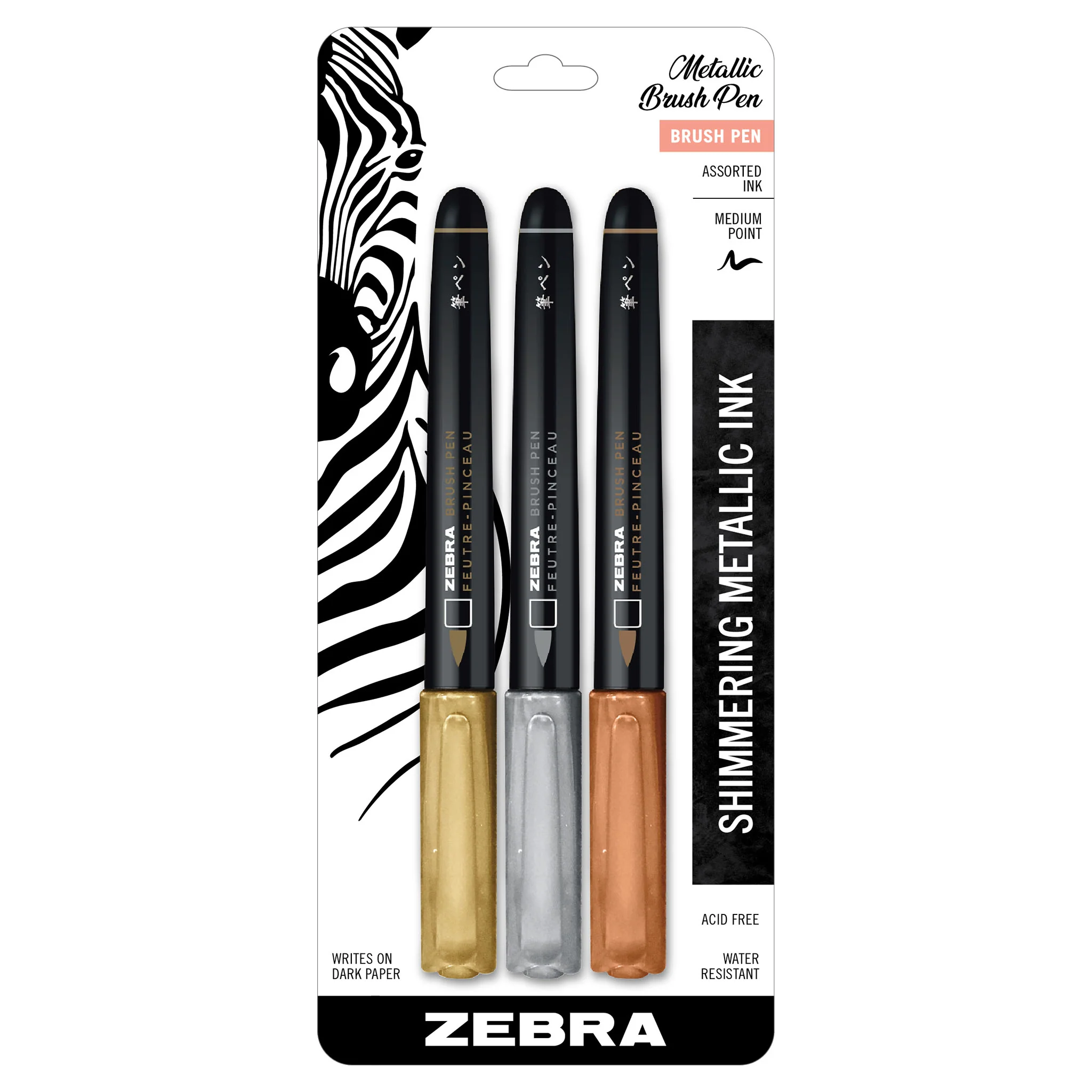 ZEBRA Brand Metallic Brush Pen - Image 3