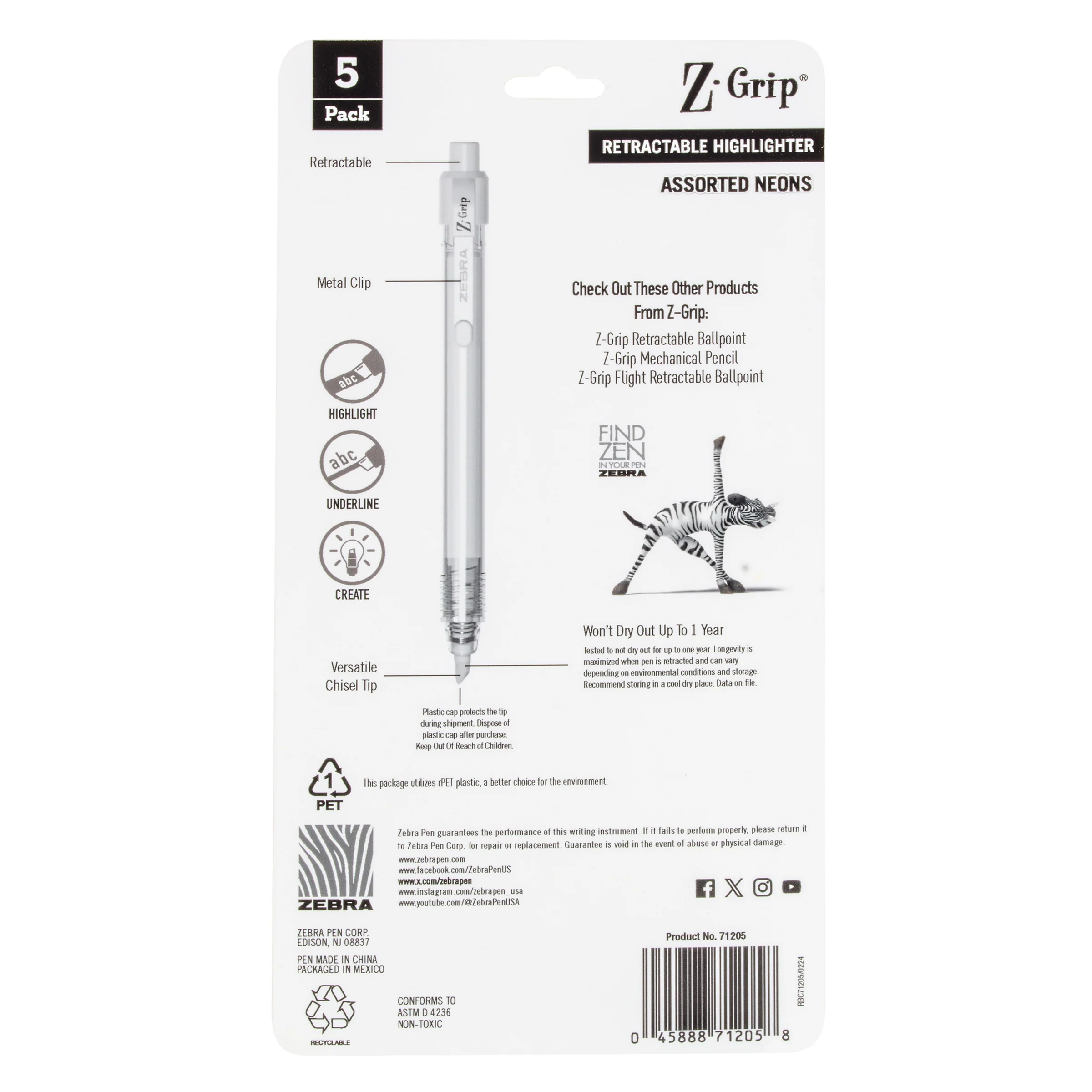 Z-Grip Retractable Highlighter - Image 7